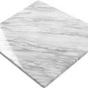 Natural Marble Cutting Board For Kitchen, 16 x 20 Inch Marble Slab Pastry Board With Non-Slip Feet For Baking, Cheese, Charcuterie, Chocolate, White Gray Net Veins