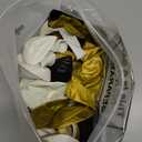 2 Pack Happy New Year Party Decorations 2026 Black and Gold Happy New Year's Eve Foil Curtains Metallic Fringe Tinsel Curtain 2026 Party Backdrop Supplies 3.3 x 6.6 ft Photo Prop Streamer