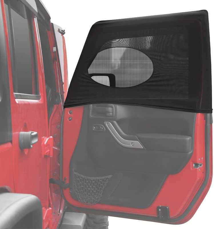 Car Window Screens for Camping, Blackout Shades for Car Side Windows,Jeep Window Covers Fit for Jeep Wrangler, Jeep Cherokee, Compass, Grand Cherokee, Liberty, Renegade, Rubicon, Gladiator JT (Front)