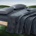 King Size Weighted Blanket 40lb(88''x104'' , Dual-Sided), Reversible Cozy Warm Velvet & Cooling Tencel Fabric King Weighted Blanket for Adults & Couples All Season Use - Carry Bag Included, Dark Grey