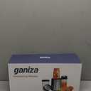 Ganiza Blender for Smoothies, 14Pcs Personal Blender for Shake and Smoothies for Kitchen with 3 Portable Cups (1x24oz & 2X17oz), Single Serve Smoothie Maker, Nutritious Recipe (Black Silver)
