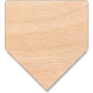 Unfinished Wood For Crafts - Home Plate Baseball Softball Diamond Base - Large & Small - Pick Size - Unfinished Wood Cutout Shapes Sports Team Trophy - Various Size, 1/8 Inch Thickness, 1 Pcs