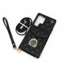 Vofolen for Samsung Galaxy A15 5G Phone Case with Card Holder Crossbody Wrist Strap Leather Flip Case with Magnetic Clasp Kickstand Heavy Duty Rugged Wallet Phone Case for Galaxy A15 5G, Black