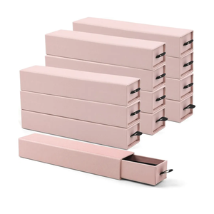 Lainrrew Jewelry Gift Box, Luxury 12-Pack Jewelry Gift Box Velvet-Lined, Compact Drawer Style for Earrings & Rings, Stylish Necklace Bracelet Organizer, 8.3x1.8x1.4 Inches (Pink), Missing Parts