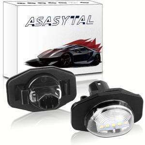 License Plate Light Clear Lens Lamp Assembly 6000K Diamond White Direct Fit Replacement Lamp Compatible with Toyota Corolla 2009-2013 Sienna 2011-2020 Scion xB xD, 2 Pcs