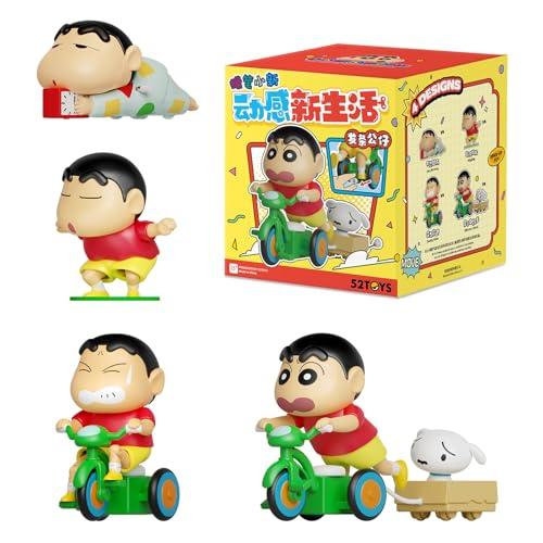 52TOYS Crayon Shinchan Dynamic Shin-Life, 1PC Action Figure Collectible Toy Kawaii Creative Gift Room Decor Desktop Decoration, Gift for Birthday Party
