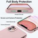 Vooii Compatible with iPhone 11 Case, Upgraded Liquid Silicone with [Flat Edges] [Camera Protection] [Soft Anti-Scratch Microfiber Lining] Phone Case for iPhone 11 6.1 inch - Sand Pink