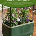 2 PackTomato Planter with Trellis, Self Watering Planter Box with Trellis, Vertical Raised Garden Bed Planter for Climbing Vegetables Indoor Outdoor Patio
