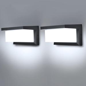 Mountmorris Outdoor Light Fixtures Wall Mount 2 Pack, 3 Colors & Dimmable Exterior Wall Lights for House, Front Porch & Patio