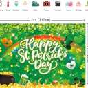 2 x Happy St.Patrick's Day Backdrop Lucky Green Shamrock Lrish Rainbow Photography Background Spring St. Patrick's Day Party Decorations Baby Shower Photo Booth (7X5FT)