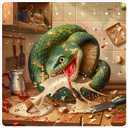 5 x Snake Sticker 4 Inch Reptile - Waterproof Animal Vinyl Decal for Laptop Water Bottle Car Tumbler - Durable Aesthetic Long-Lasting Stickers for Adults ID44990