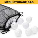 100 Pack Practice Golf Balls, Plastic Golf Training Balls 41mm Hollow Airflow Golf Balls for Driving Range, Swing Practice, Indoor Outdoor Use, White