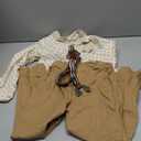 Boarnseorl Baby Boys Gentleman Outfits Pants Sets, Infant Long Sleeve Shirt + Pants + Bow Tie + Suspenders, 6-7T