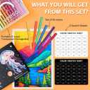 2 x VEESA Acrylic Paint Markers Brush Tip, Automatic Ink Control, 36 Colors | Water-Based Ink, Colors That Beautifully Layer, Color Coded, Storage Box Included