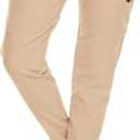 Women's Slim Fit Scrub Pants Vibrant Colors, Drawstring Waist, Zipper Pockets, 4-Way Stretch, Small