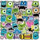 40Pcs Monsters Inc Stickers Pack, Cartoon Comedy Vinyl Waterproof Decals for Water Bottle,Laptop,Phone,Skateboard,Scrapbooking,Journaling Choice for Birthday Party Favor Supply