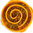 Outward Hound Fun Feeder Slow Bowl in Orange Plastic for Dogs (Medium)