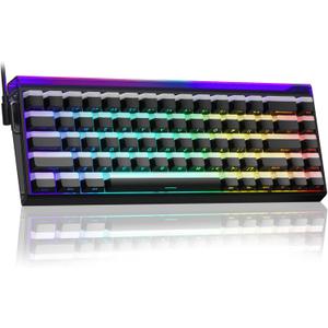 AULA Hero 68 HE 60% Gaming Keyboard Wired, Hall Effect Magnetic Switch Keyboard with 8K Hz Polling Rate, Side Printed PBT Keycaps, RGB Backlit Light Box, Customizable Web Software for PC/Mac Gamers