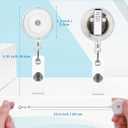 Mimorou 150 Pcs Clear Retractable Badge Reels Round ID Badge Holders Reels Clip with Alligator Swivel Clip for Nurses Volunteer School Office Supplies