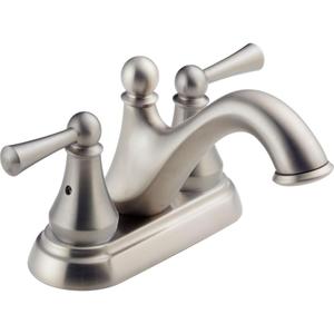 Delta Faucet Haywood Centerset Bathroom Faucet Brushed Nickel, Bathroom Sink Faucet, 2 Handle Bathroom Faucet, Drain Assembly, Stainless 25999LF-SS (Pack of 1)