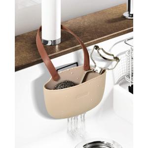 Sponge Holder Soap Hang Basket for Kitchen Bathroom Scrubber Dish Brush Sink Bags, Easy to Use No Installation Needed, Sink Caddy Pocket- Kitchen Accessories Organizer
