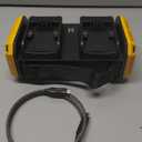 350W Pure Sine Wave Power Inverter Compatible with Dewalt 20V Batteries, Dual-Battery Auto-Switch, DC 20V to AC 120V, 140W USB-C PD, 600lm LED Light (Battery Not Included) (Yellow)