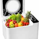 372 Ounce Fruit and Vegetable Washing Machine, Fruit Cleaner Device, Large Multipurpose Veggie Cleaning Machines, Food and Meat Purifier Device in Water for Home and Commercial (White)