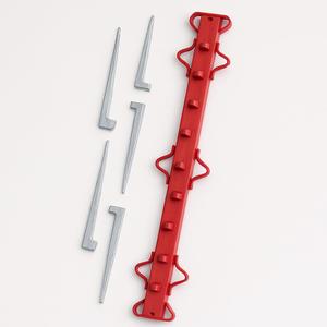MOOFI 4ft Woven Wire Fence Stretcher Bar, for Bullyard Fence, Horse Wire Mesh, Farm Fence, Yards, Outdoor Havy Duty Metal Fence Tensioner Tool Fence Stretcher with 5 Wedges (Red)