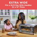 BLACK+DECKER TO3250XSBD 8-Slice Extra Wide Convection Countertop Toaster Oven, Includes Bake Pan, Broil Rack & Toasting Rack, Stainless Steel/Black, Large