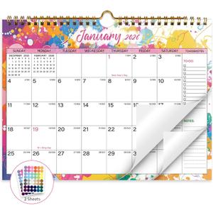 2026 Calendar, 2026 Wall Calendar, 18 Month Wall Calendar 2026-2027, January 2026 to June 2027 Calendar with Twin-Wire Binding, Hanging Hook and Julian Dates, 11" X 8.5" (Colorful)