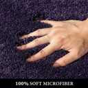 MIULEE Dark Purple Bathroom Rugs, Soft Absorbent Microfiber Bath Rugs Non Slip Quick Dry Fluffy Bath Mats for Bathroom Floor Tub Showers, Machine Washable, 20x30 Inch