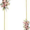 Asee'm 6.6FT Metal Arch Backdrop Stand Gold Arched Backdrop Frame for Wedding Party Ceremony Birthday Bridal Baby Shower Garden Floral Balloon Arch Decoration