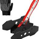 Brake Caliper Compression Tool, Brake pad spreader, Caliper Piston Compressor Tool with 360 Degree Swing Ratchets, 2PCS Large Plates for Single Twin Quad Sextuplet Piston Disc Brake Caliper Repair