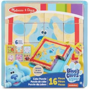 Melissa & Doug Blue's Clues & You! Wooden Cube Puzzle (16 Pieces)