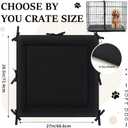 Thyle Dog Crate Divider Panel, Black Thick Dog Kennel Divider with Ties, Puppy Accessories for Puppy Training(2 Pcs,28.5 x 27 Inches for 42" Crate)