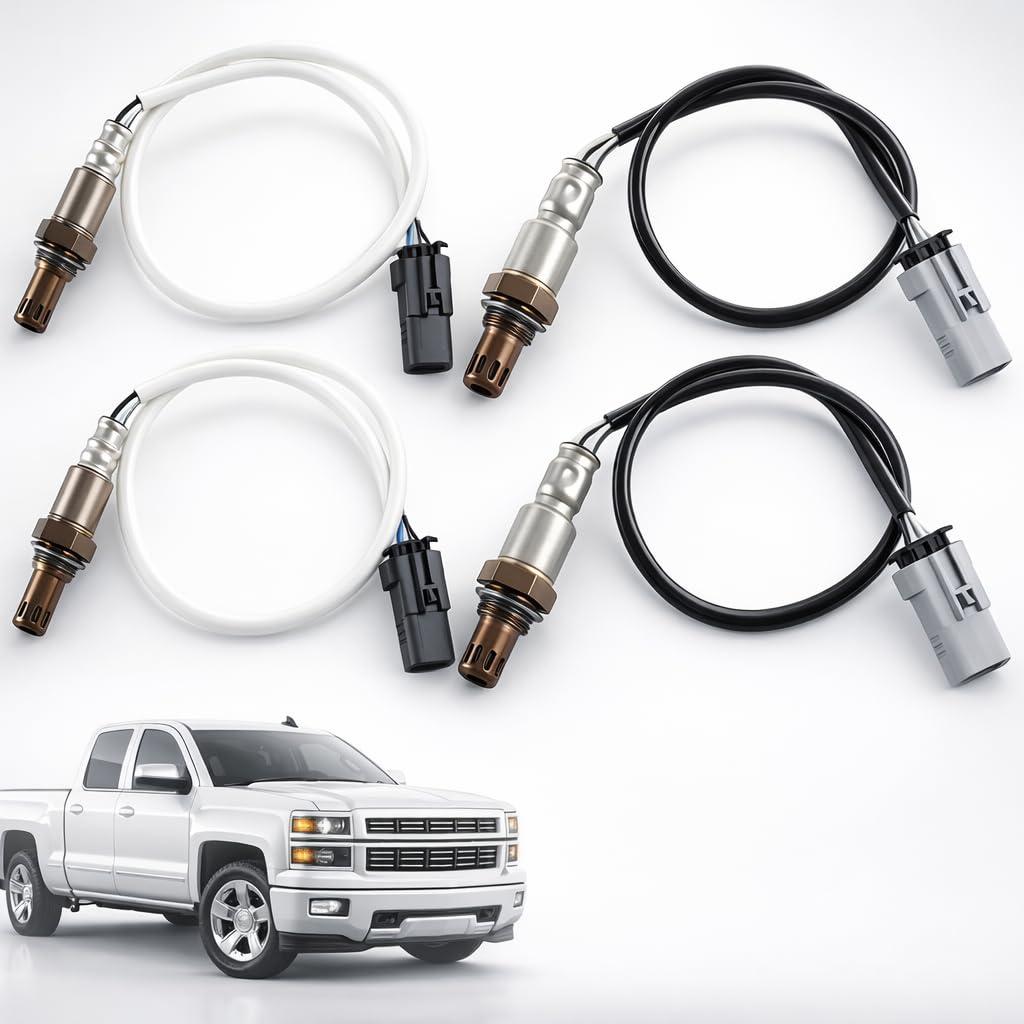 4Pcs Upstream and Downstream Oxygen O2 Sensor for Chevy Silverado 1500 2014-2017, Suburban Tahoe/GMC Sierra 1500/Yukon 2015-2018 OE#234-4940 234-4974