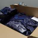 12 Pack Extra Heavy Duty Large Moving Bags with Strong Zipper & Comfortable Handles, Sturdy & Durable Clothes Storage Bags Totes Bins, Packing Moving Boxes for College Supplies, Dark Blue