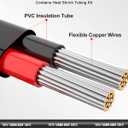 NAOEVO 14 Gauge Wire 2 Conductor Electrical Wire, 14 AWG Stranded PVC Cord, 12V Low Voltage/Tinned Copper/Flexible Cable for Automotive Wiring, Lamp Cord, Marine Cable (50FT)