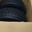 GICOOL 16x6.50-8 Tubeless Tire and Wheel, 16x6.5-8 Lawn Mower Tires, 3"-4.5" Offset Hub, 3/4" or 5/8" Bearing, Universal Fit Riding Mower and Garden Tractor Front Wheel, 4 Ply, S-Turf Pattern, 2 Pack