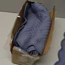 HOMBYS Quilted Placemats Set of 6 Washable-13x18 inches Rectangular Placemats for Kitchen Table-100% Cotton Fabric Rectangular Table Mats, (Sapphire Blue)