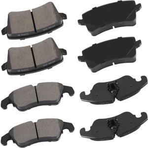 cciyu D1322 D1386 Front Rear Ceramic Brake Pads Kits 8pcs fit For Audi A4, A4 allroad, A4 Quattro, A5, A5 Quattro, allroad, Q5, S4, S5