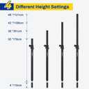 Vondynote Set of 2 Speaker Pole for Subwoofer Height Adjustable Fits M20 Threaded Mount and 35mm Mount Speaker Extender with M20 to 35mm Adapters