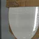 CHURCH Toilet Seat, Easy Clean Hinges Release for Deep Cleans, Durable Enameled Wood Seat, Elongated, Biscuit
