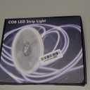 50FT COB Led Strip Lights, Uniform 6500K COB Rope Light,Bright Daylight White Lights,High Density,App/Remote Control,Indoor 24V Cuttable Cabinet Lights for Bedroom,Bookshelf,Showcase,Kitchen