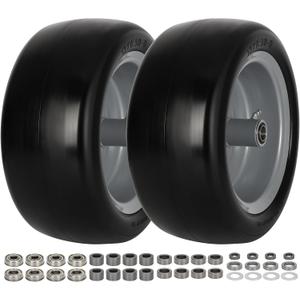 13x6.50-6 Lawn Mower Tires Flat Free for Zero Turn Mower, 5.5" Centered Hub