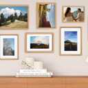 4x6 Natural Wood Picture Frame, Handmade Beech Wood Photo Frame, Display 3x4 Picture with Mat or 4x6 Without Mat, Tabletop Display and Wall Hanging