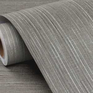 FunStick Thick Grey Grasscloth Wallpaper Peel and Stick Textured Faux Grasscloth Peel and Stick Wallpaper Grey Fabric Contact Paper for Cabinets Removable Grey Wall Paper for Bedroom Walls 12"x200" (Grey Taupe Brown)