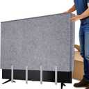 TV Moving Cover 65 Inch, TV Dust Cover for Flat Screen 60"-65", Anti-Scratch Felt Television Protection with Bottom Strap to Protect TV, Perfect for Home Renovation Pet Scratch Or Other Furniture