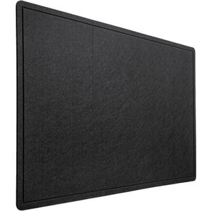 36" x 24" Large Bulletin Board for Wall | Decorative Felt Pin Board with 30 Push Pins | Foldable Photo Display Board for Office, Home & Classroom | Self-Adhesive Tape Included (Black)