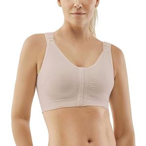 CAREFIX Bree Post Breast Augmentation Bra | Comfortable Post Breast Reduction Surgery Bra (Medium, Tan)